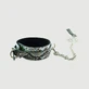Collar de piel de serpiente con correa