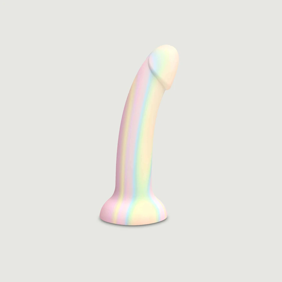 Phosphoreszierende Dildolls Fantasia Premium Silikon Dildo mit Saugnapf - Multicolour