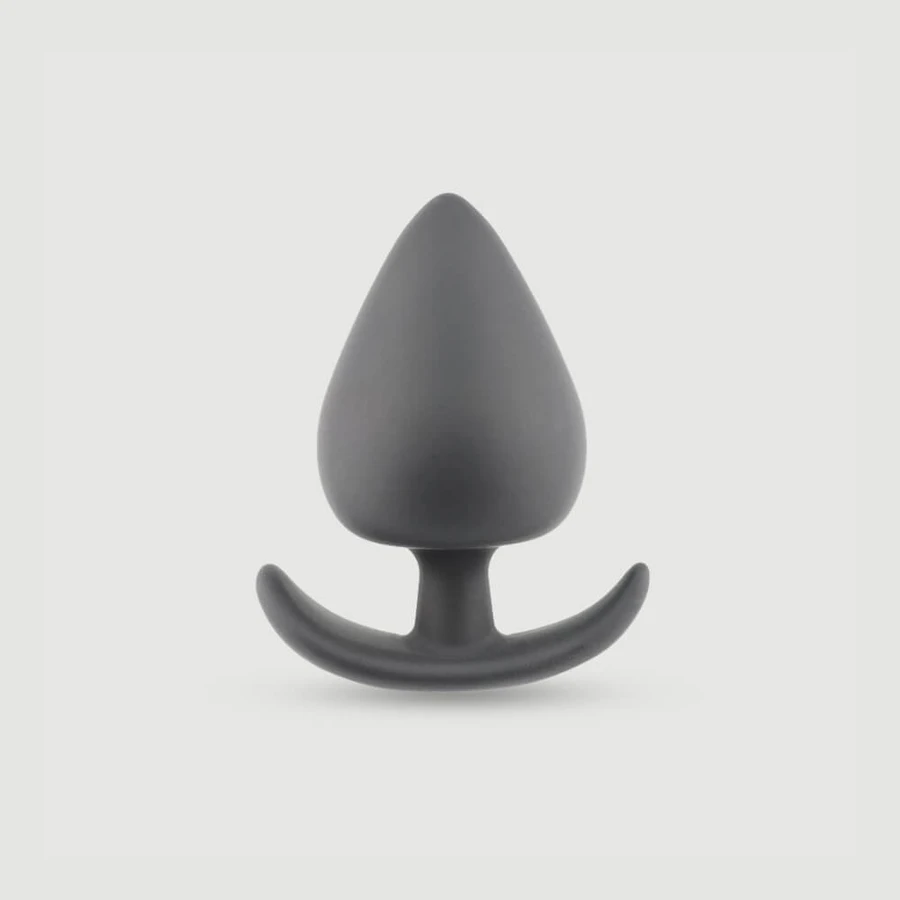 Anal Beginner's Anchor Medium Silicone Butt Plug - Black