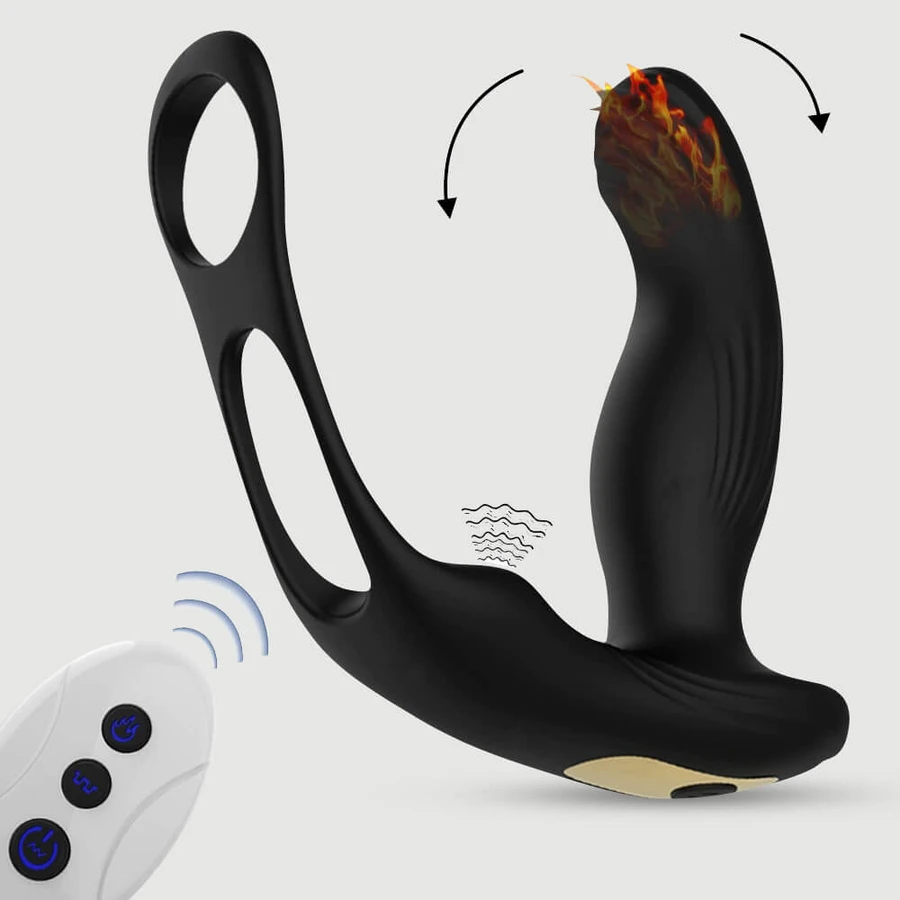 Die Sway P Remote Controlled beheizte Silikon Prostata-Massagegerät mit Sway Motion - schwarz