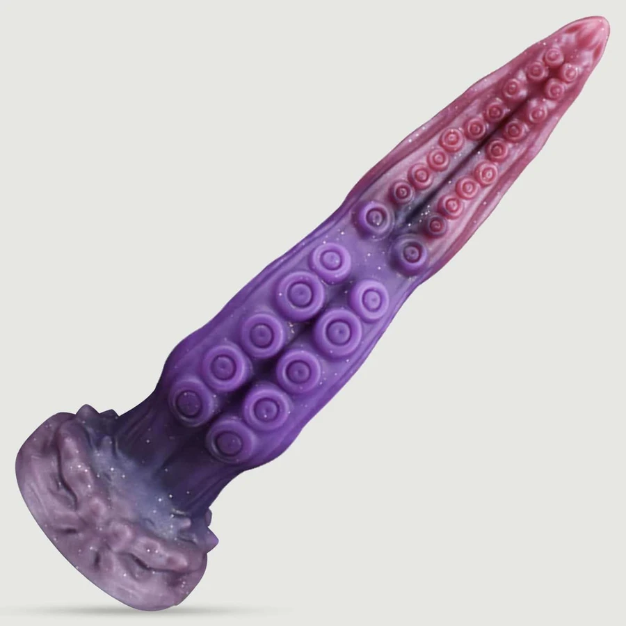 Sea Monster Octopuss Gode en silicone avec aspiration 25,5 x 6 cm - Multicolore