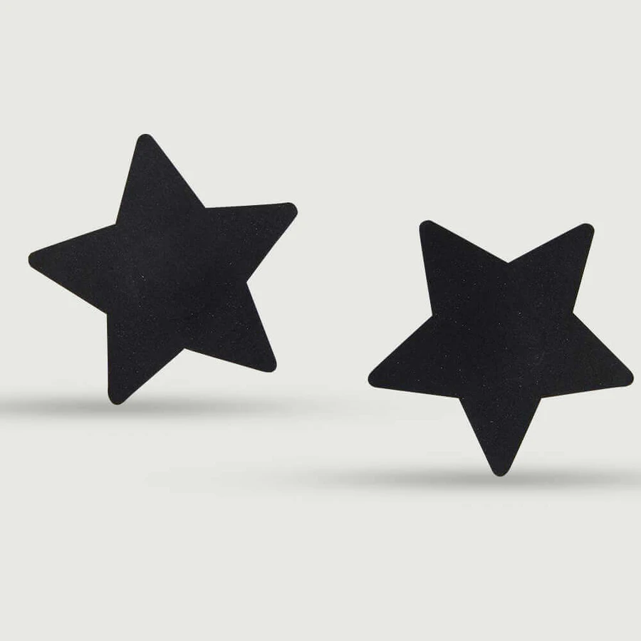 Star Sticky Nipple Cover - Black