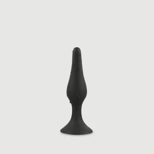 Anaal Beginners Basis Silicone Medium Butt Plug met Zuignap - Zwart