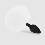 Grote Silicone Bunny Tail Butt Plug voor beginners - Wit