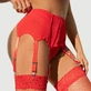 Sexy Kanten Jarretelleggings - Rood - Eén Maat