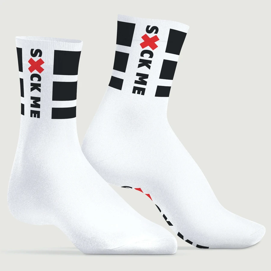 Chaussettes SUCK ME - Blanches - 39-45