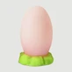 Pequeño huevo de silicona con ventosa 9 x 5 cm - Rosa