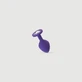 Anal Collection Bouchon de Cul Moyen en Silicone avec Joyau Rond - Violet/Transparent