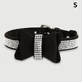 Collar brillante con lazo y pedrería - Negro