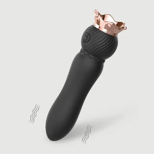 De Kroon Silicone Mini Krachtige Vibrator - Zwart