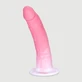 Arthur 20,5 cm Curved Silicone Realistic Dildo with Suction Cup - Pink/White