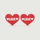 Glitter Heart Shaped Nipple Cover - Red