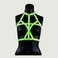 Glow In the Dark Bra Harness - Green/Black - Large/X-Large
