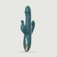 Triple Trouble Vibrateur lapin en silicone avec stimulation anale - Vert