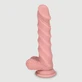 Gaston 20,5 cm Gode ondulé réaliste en silicone avec boules et ventouse - Chair