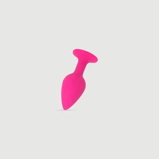 Anal Collection Wavy Large Silikon Butt Plug mit Saugnapf - Pink