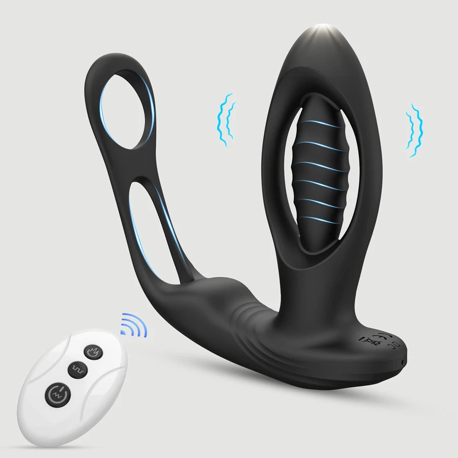 Die Prostata Tickler internen Ball Silikon ferngesteuert Prostata-Vibrator - schwarz