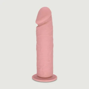 Qubo Consolador de silicona realista de 23,5 cm con ventosa - Carne