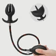 Consolador anal hinchable Lotus 8 x 4,5 cm - Negro