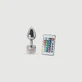 Anal Collection Large Metal Butt Plug with LED Light - Silver