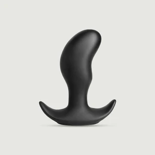 Anal Collection Butt Rocker Kleine Gebogen Siliconen Butt Plug - Zwart