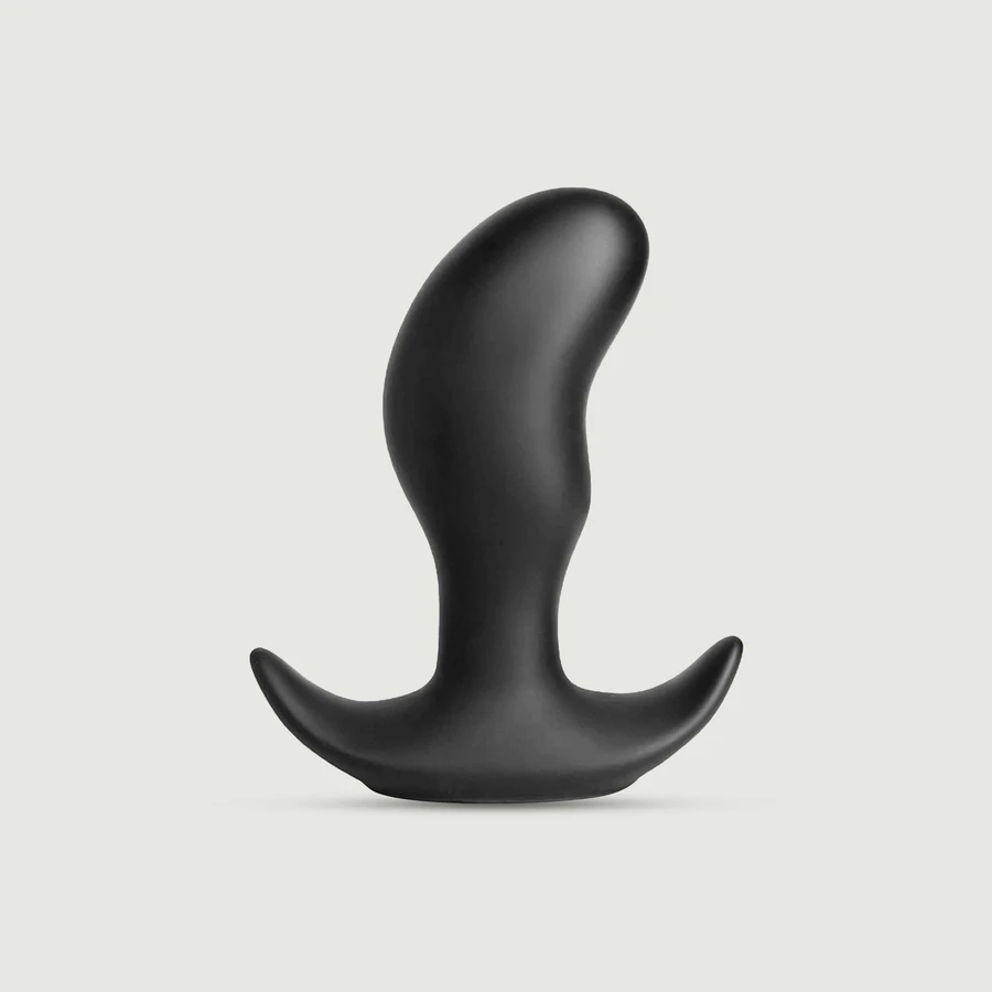 Anal Collection Butt Rocker Kleine Gebogen Siliconen Butt Plug - Zwart