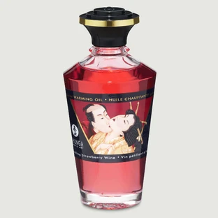 Shunga Aphrodisiakum & wärmendes Kuss-Öl Sekt-Erdbeere - 100 ml