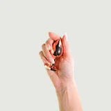 Anal Collection Butt Plug medio in metallo con gioiello a cuore - Rosa/Trasparente