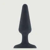 Best Vibe Plug Medium Vibrierender Silikon Butt Plug - Schwarz