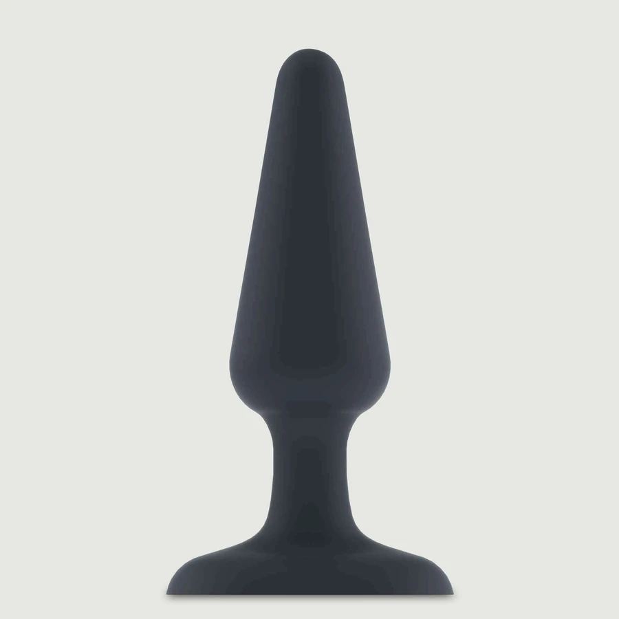 Best Vibe Plug Medium Vibrating Silicone Butt Plug - Black