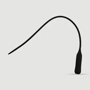 450 x 5 mm Silicone Vibrating 10 Speed Urethral Sound - Black