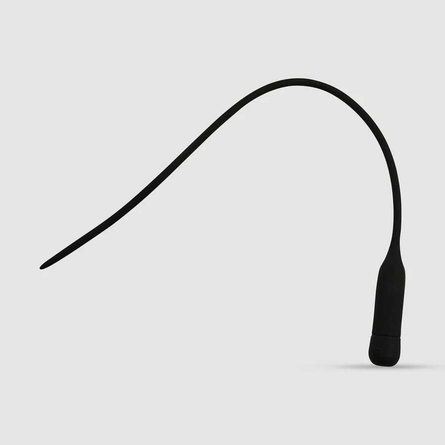 450 x 5 mm Silicone Vibrating 10 Speed Urethral Sound - Black