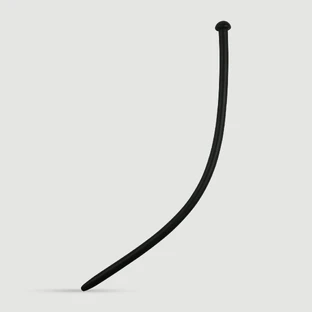 Sonda uretral de silicona 300 x 9,5 mm - Negra