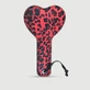 Heart Shaped Paddle With Animal Print - Red