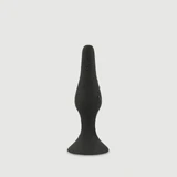 Anaal Beginners Basis Silicone Grote Butt Plug met Zuignap - Zwart