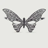 Lace Butterfly Eye Mask - Black
