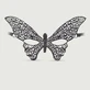 Máscara de ojos de mariposa de encaje - Negra