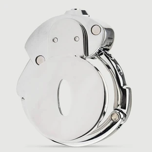 Flat Lock Metal Chastity Cage 2,5 x 3,2 cm - Silver