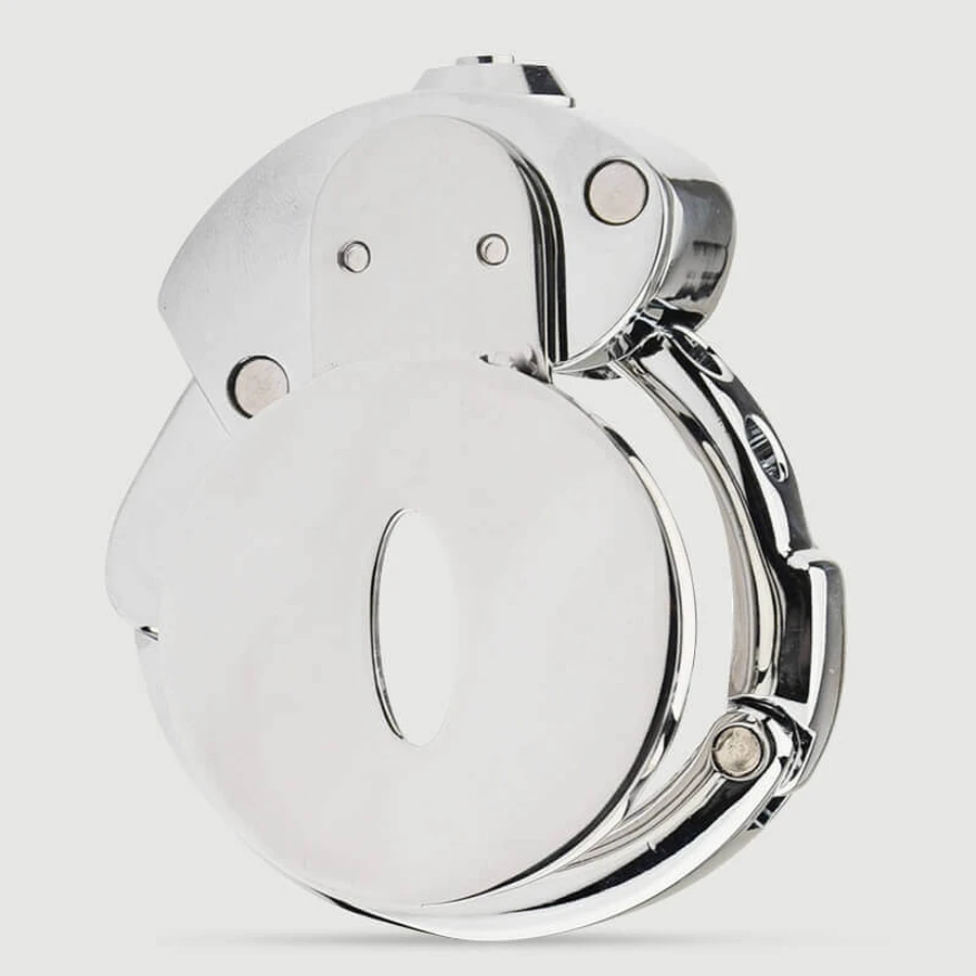 Flat Lock Metal Chastity Cage 2,5 x 3,2 cm - Silver