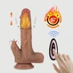 20 cm Small Remote Controlled Silicone Realistic Rabbit Vibrator With Suction Cup - Flesh