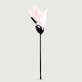 Lange Feder Tease Serie Ribbon Touch Tickler mit Satin Schleife - Rosa