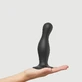 Curvy Plug Large Silicone Premium Dildo with Suction Cup - Noir