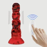The Walking Dead Large Remote Controlled Realistic Silicone Vibrator With Suction Cup - Red