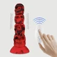 The Walking Dead Vibrator mare din silicon realist controlat de la distanță cu ventuză - roșu