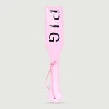 Leather Paddle With PIG Imprint - Pink