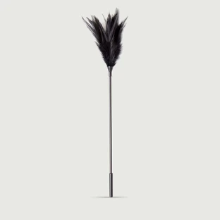 Lange Feather Tease Series Midnight Feather Zintuiglijke Toverstok - Zwart