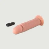 R2 Vibrador realista de silicona con ventosa y mando a distancia 21 cm - Carne