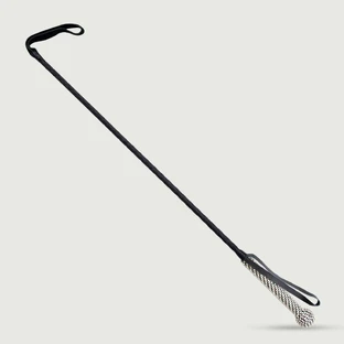 Lederschlaufe mit strassbesetztem Griff 73 cm - Schwarz