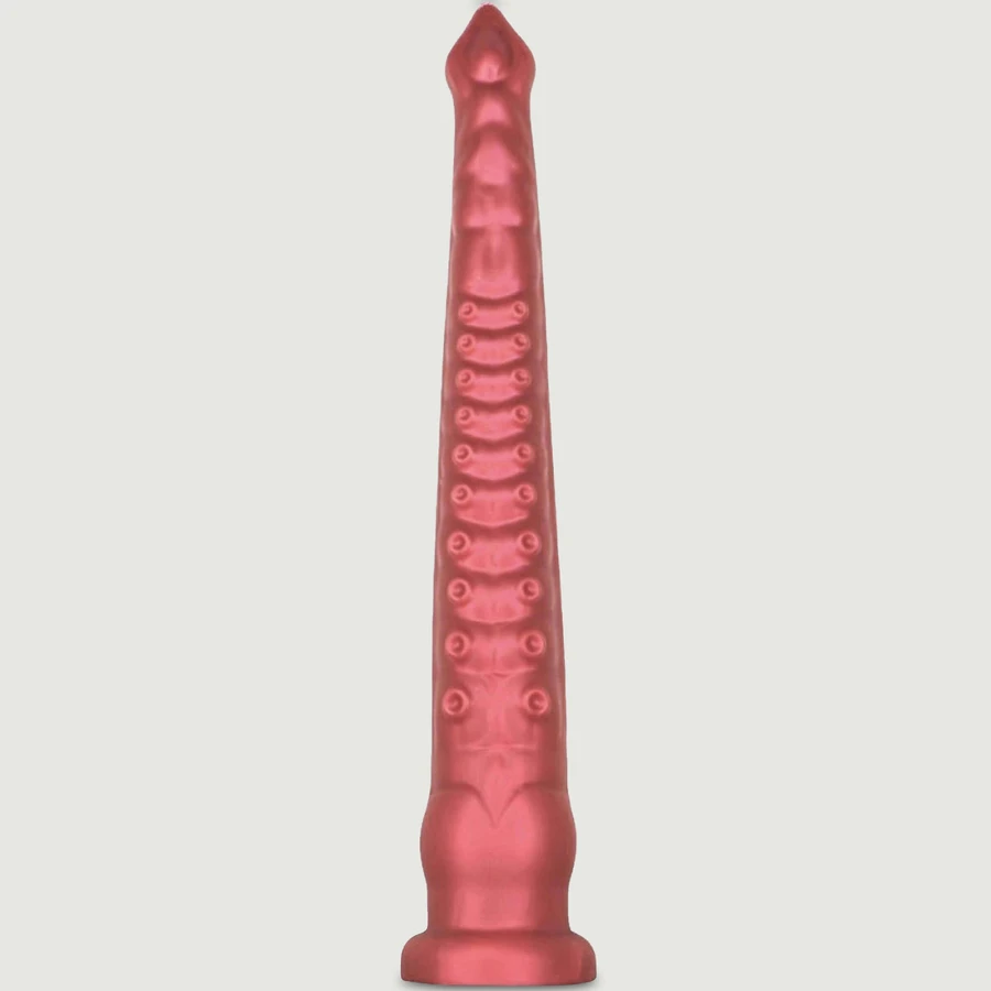 Siliconen Octopus Tentakel Dildo met Zuignap 52 x 7,5 cm - Rood