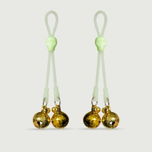Tepelklemmen met belletjes - Goud